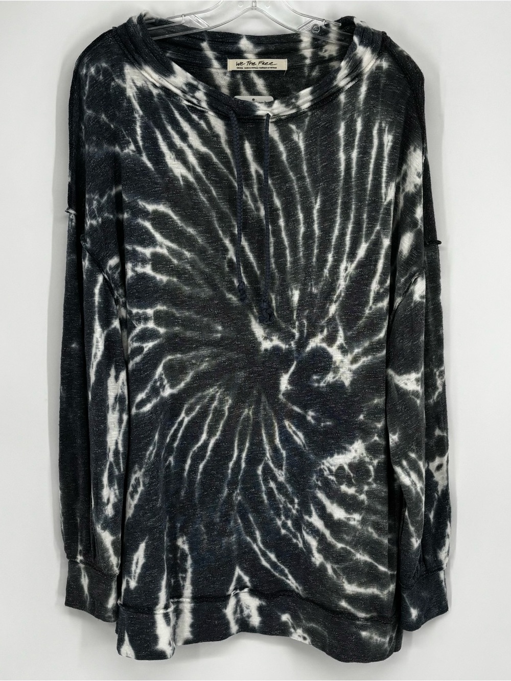 We The Free Black Tie-Dye Long Sleeve Top